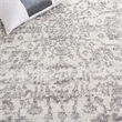 Pemberly Row Modern / Contemporary 8' x 10' Rug in Silver and Ivory