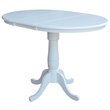 Pemberly Row Extendable Counter Height Dining Table in White