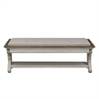 Pemberly Row Farmhouse Reimagined White Finish Wood Bed Bench