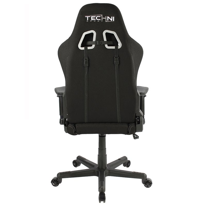 Pemberly Row Sport Ergonomic Adjustable Racing Game Chair in Black