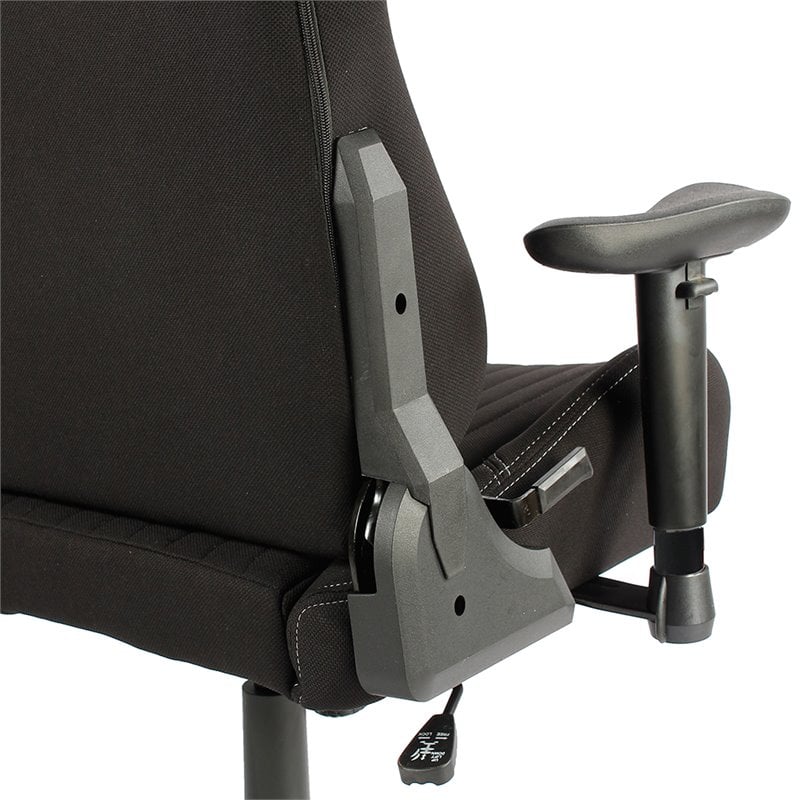 Pemberly Row Sport Ergonomic Adjustable Racing Game Chair in Black