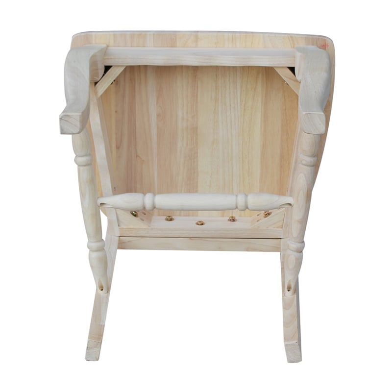 Pemberly Row Set of Two Country French Chairs with Solid Seats