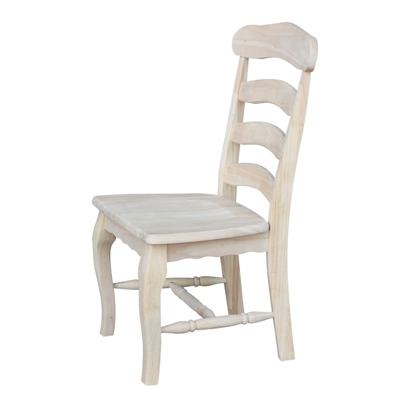 Pemberly Row Set of Two Country French Chairs with Solid Seats