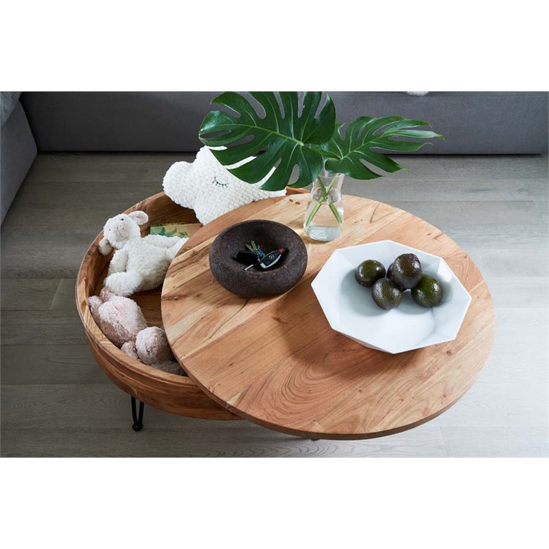 Pemberly Row Modern / Contemporary Wood Storage Coffee Table