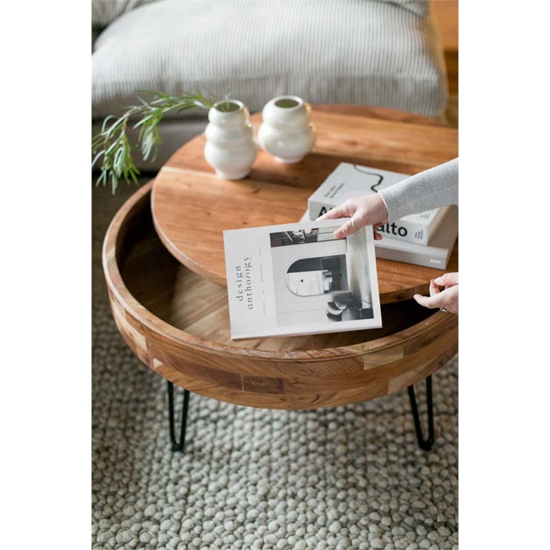 Pemberly Row Modern / Contemporary Wood Storage Coffee Table