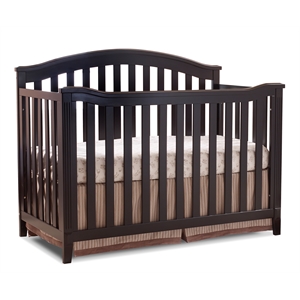 Pemberly Row Modern / Contemporary Wood Crib in Espresso Finish