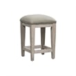 Pemberly Row Modern Off White Wood Upholstered Console Stool