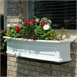 Pemberly Row 4ft Weatherproof Traditional Plastic Window Box in White