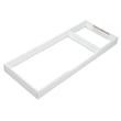 Pemberly Row Contemporary Topper for Double Dresser in White