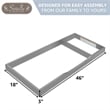 Pemberly Row Contemporary Topper for Double Dresser in White