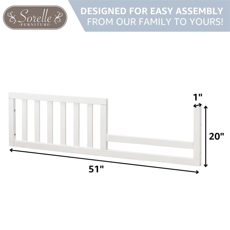 Pemberly Row Modern / Contemporary Toddler Rail in Heritage Gray