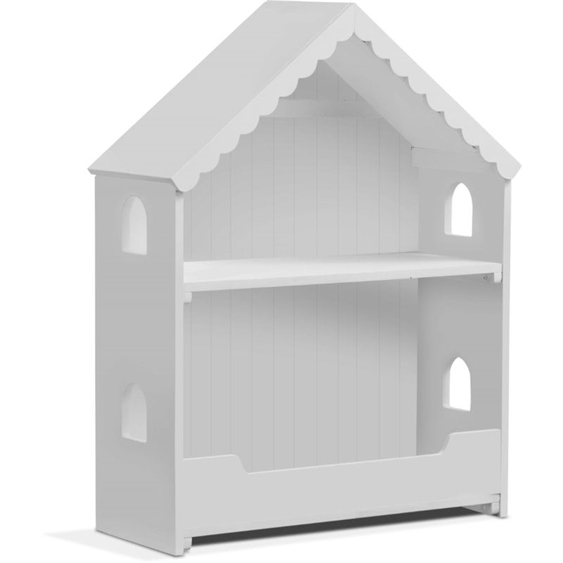 Pemberly Row Modern / Contemporary Wood Bookcase in White Finish