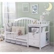 Pemberly Row Modern / Contemporary Crib and Changer in White