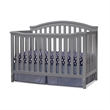 Pemberly Row Modern / Contemporary Wood 4-in-1 Crib in Gray Finish