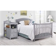 Pemberly Row Modern / Contemporary Wood 4-in-1 Crib in Gray Finish