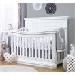 Pemberly Row Modern / Contemporary Wood 4-in-1 Crib in White