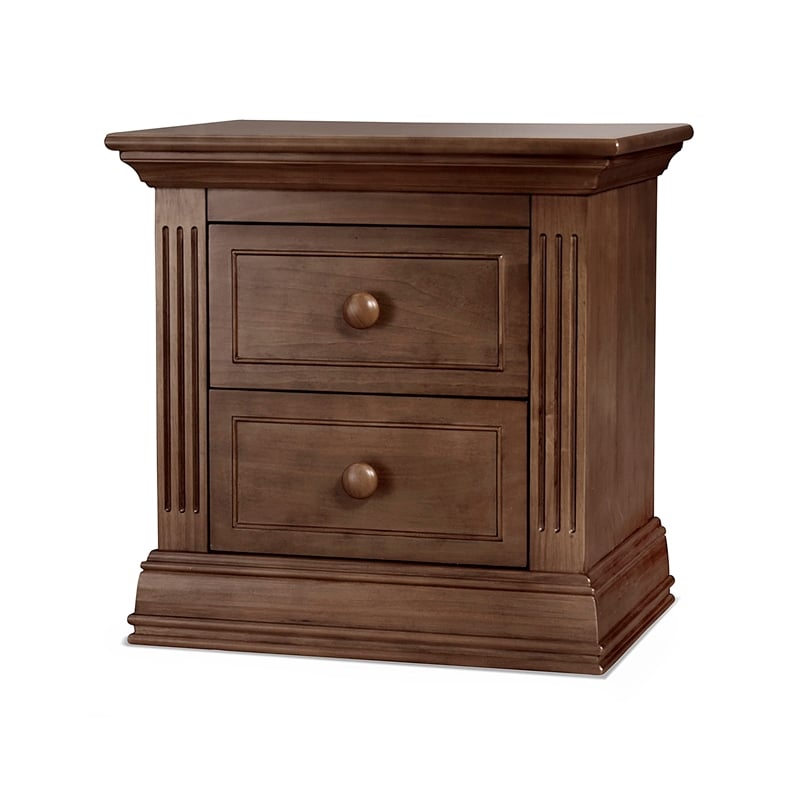 Pemberly Row Modern / Contemporary Wood Nightstand in Chocolate