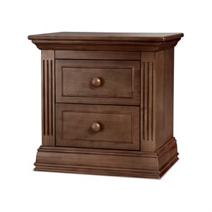 Pemberly Row Modern / Contemporary Wood Nightstand in Chocolate