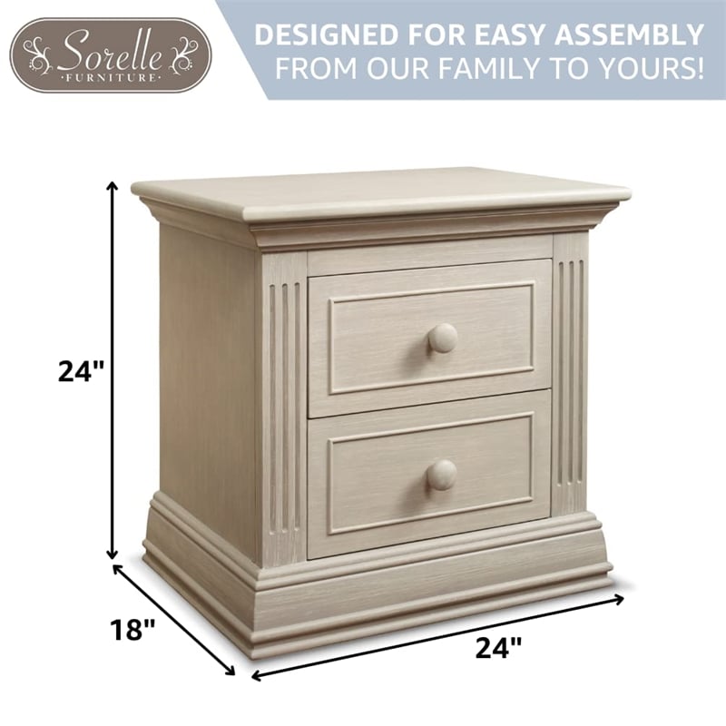 Pemberly Row Modern / Contemporary Wood Nightstand in Chocolate