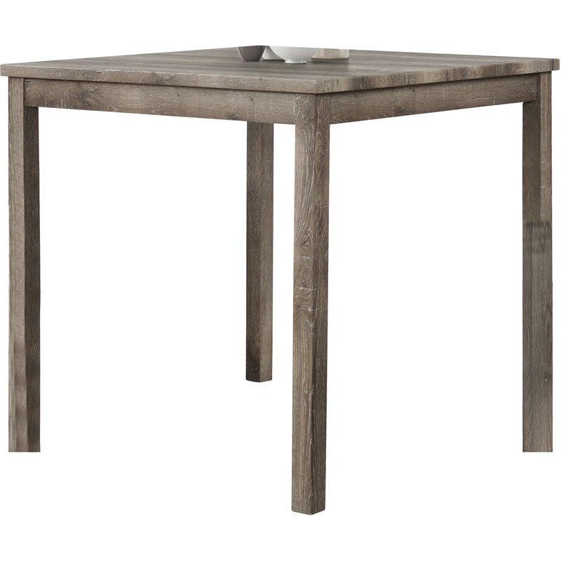 Pemberly Row Modern Square Wood Counter Height Dining Table in Oak