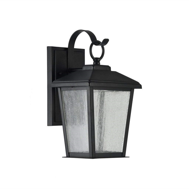 Pemberly Row Transitional LED Textured Black Outdoor Wall Sconce 12