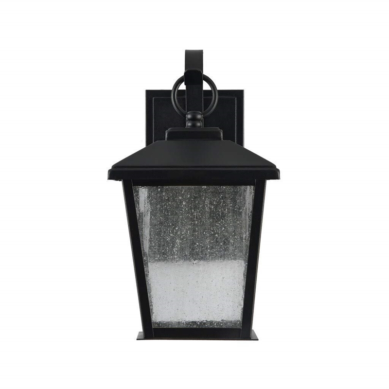 Pemberly Row Transitional LED Textured Black Outdoor Wall Sconce 12