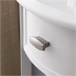 Pemberly Row Modern Solid Wood Demilune Hall Stand in Crisp White