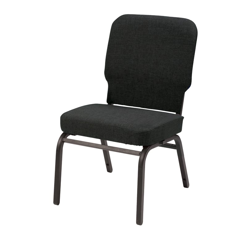 Pemberly Row Big and Tall Armless Guest Chair - Tested for 500 lbs Black