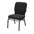 Pemberly Row Big and Tall Armless Guest Chair - Tested for 500 lbs Black
