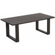 Pemberly Row Contemporary Aluminum Frame Coffee Table in Brown