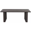 Pemberly Row Contemporary Aluminum Frame Coffee Table in Brown
