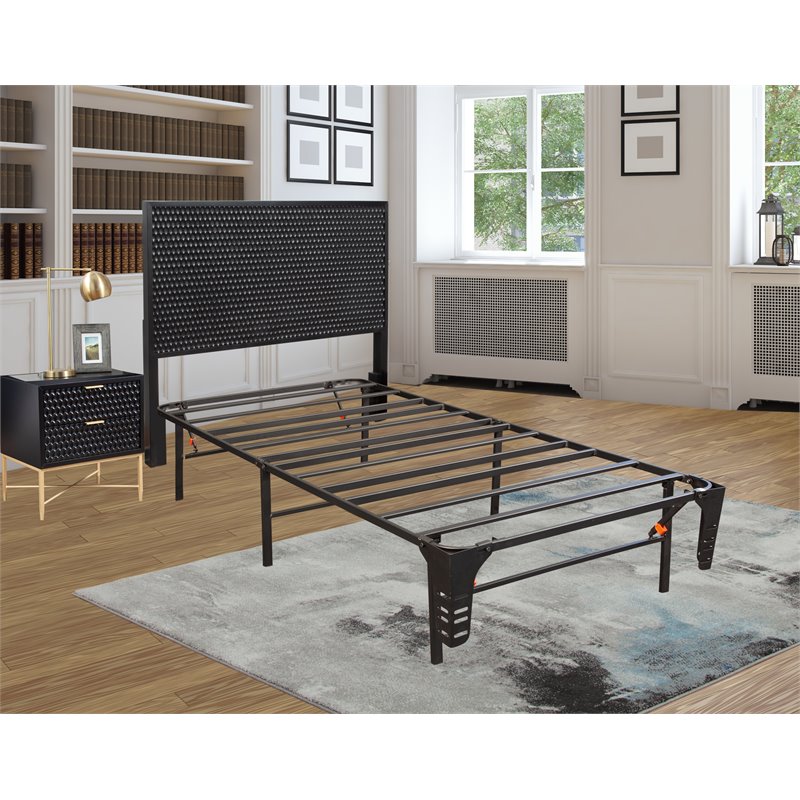 Pemberly Row Bedder Base Accessory Black Headboard/Footboard Bracket Attachment