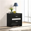 Pemberly Row 2-Drawer Wood Nightstand with Hidden Jewelry Tray in Black