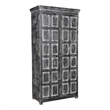 Pemberly Row Solid Wood 2 Door Cabinet in Distressed Gray Finish