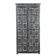 Pemberly Row Solid Wood 2 Door Cabinet in Distressed Gray Finish