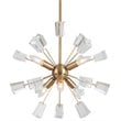 Pemberly Row 6-light Steel & Glass Sputnik Chandelier in Brass