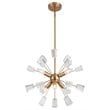 Pemberly Row 6-light Steel & Glass Sputnik Chandelier in Brass