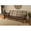 Pemberly Row Brown Queen Wood Futon Frame-Mattress Not Included