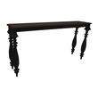 Pemberly Row Mango Solid Wood Console Table in Antique Black