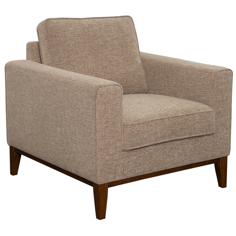 Pemberly Row Modern / Contemporary Wood Trim Chair - Cream Finish