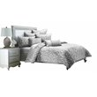 Pemberly Row 8-piece Jacquard Fabric King Comforter Set in Silver