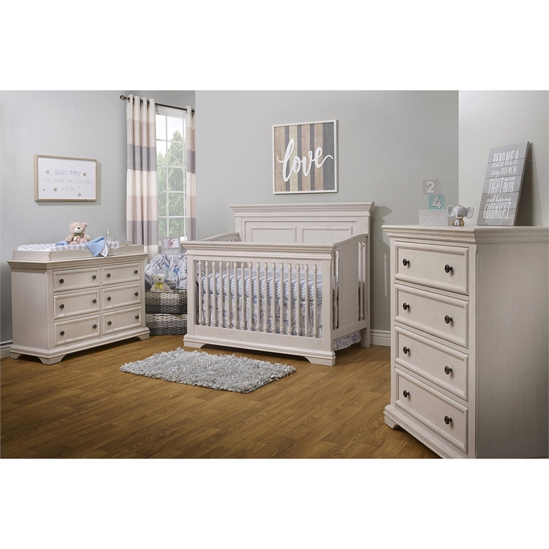 Pemberly Row Wood Topper for Double Dresser in Brushed Ivory