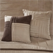 Pemberly Row 7-piece Transitional Microsuede Comforter Set - Beige Finish