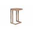 Pemberly Row Contemporary Solid Sheesham Wood C Table in Natural (Set of 2)