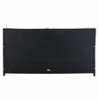 Pemberly Row Polyester/Steel Metal Outdoor Daybed with Pillows in Black