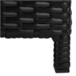 Pemberly Row Polyester/Steel Metal Outdoor Daybed with Pillows in Black