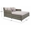 Pemberly Row Polyester/Steel Metal Outdoor Daybed with Pillows in Gray