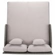 Pemberly Row Polyester/Steel Metal Outdoor Daybed with Pillows in Gray