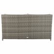 Pemberly Row Polyester/Steel Metal Outdoor Daybed with Pillows in Gray