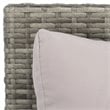 Pemberly Row Polyester/Steel Metal Outdoor Daybed with Pillows in Gray
